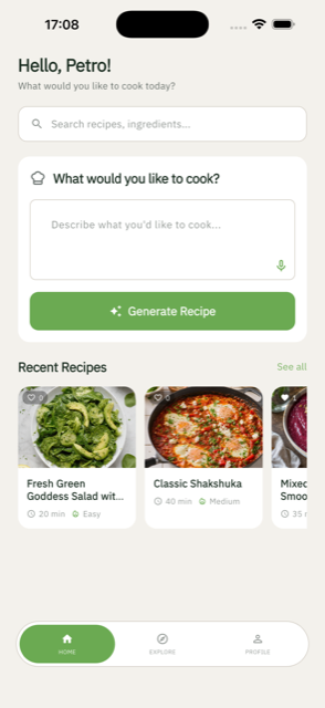 Cookember home screen